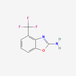 molecular formula C8H5F3N2O B8004662 4-(Trifluoromethyl)benzo[d]oxazol-2-amine 
