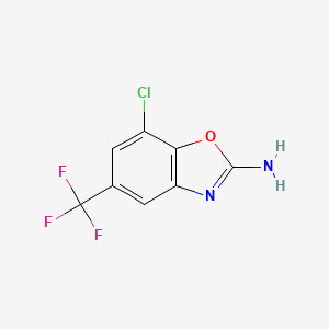 molecular formula C8H4ClF3N2O B8004718 7-Chloro-5-(trifluoromethyl)-1,3-benzoxazol-2-amine 