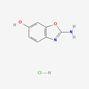 molecular formula C7H7ClN2O2 B8004732 2-Amino-1,3-benzoxazol-6-OL hydrochloride 