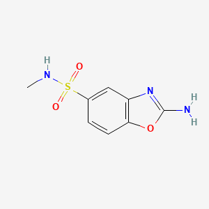 molecular formula C8H9N3O3S B8004741 2-Amino-N-methyl-1,3-benzoxazole-5-sulfonamide 