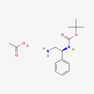 acetic acid;tert-butyl N-[(1S)-2-amino-1-phenylethyl]carbamate