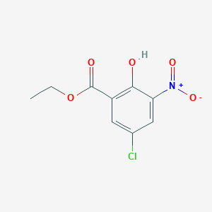 molecular formula C9H8ClNO5 B8004809 5-氯-2-羟基-3-硝基苯甲酸乙酯 