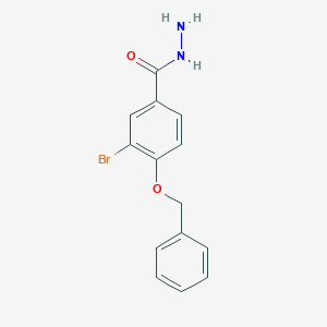 molecular formula C14H13BrN2O2 B8004833 4-Benzyloxy-3-bromo-benzoic acid hydrazide 