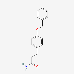 molecular formula C16H17NO2 B8004846 3-[4-(Benzyloxy)phenyl]propanamide 