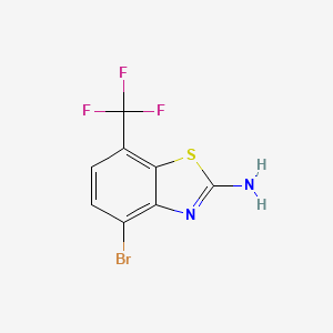 molecular formula C8H4BrF3N2S B8004854 4-Bromo-7-(trifluoromethyl)-1,3-benzothiazol-2-amine 