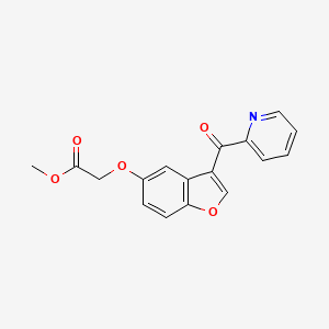 molecular formula C17H13NO5 B8004869 Methyl {[3-(pyridin-2-ylcarbonyl)-1-benzofuran-5-yl]oxy}acetate 