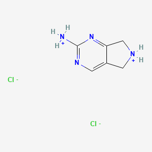 6,7-dihydro-5H-pyrrolo[3,4-d]pyrimidin-6-ium-2-ylazanium;dichloride