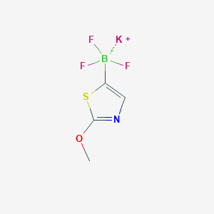 molecular formula C4H4BF3KNOS B8004919 Potassium trifluoro(2-methoxy-1,3-thiazol-5-YL)boranuide 