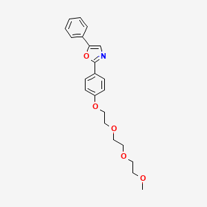 molecular formula C22H25NO5 B8004924 2-(4-(2-(2-(2-Methoxyethoxy)ethoxy)ethoxy)phenyl)-5-phenyloxazole 