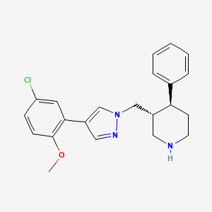 (3R,4S)-3-((4-(5-chloro-2-methoxyphenyl)-1H-pyrazol-1-yl)methyl)-4-phenylpiperidine