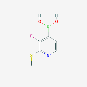 molecular formula C6H7BFNO2S B8004967 3-Fluoro-2-(thiomethyl)pyridine-4-boronic acid 
