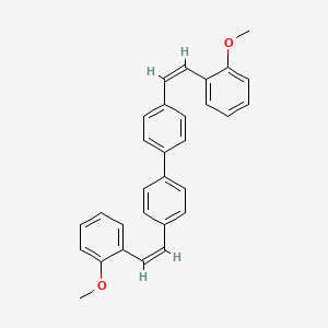 molecular formula C30H26O2 B8005010 4,4'-Bis((Z)-2-methoxystyryl)-1,1'-biphenyl 