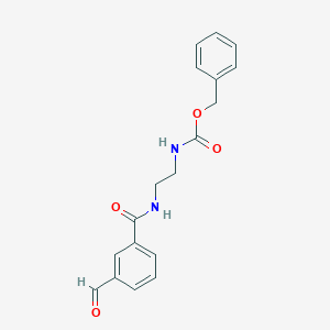molecular formula C18H18N2O4 B8005075 [2-(3-Formyl-benzoylamino)-ethyl]-carbamic acid benzyl ester 