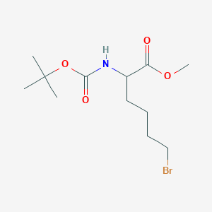 molecular formula C12H22BrNO4 B8005095 Methyl N-Boc-2-amino-6-bromohexanoate 