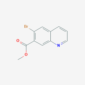 molecular formula C11H8BrNO2 B8005097 Methyl 6-bromoquinoline-7-carboxylate 