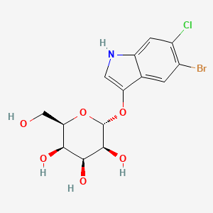 molecular formula C14H15BrClNO6 B8005170 (2R,3S,4S,5R,6R)-2-[(5-Bromo-6-chloro-1H-indol-3-yl)oxy]-6-(hydroxymethyl)oxane-3,4,5-triol 