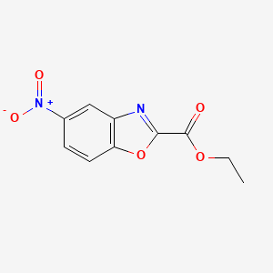 molecular formula C10H8N2O5 B8005184 2-Benzoxazolecarboxylic acid, 5-nitro-, ethyl ester CAS No. 1159515-90-8