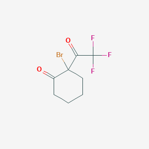 molecular formula C8H8BrF3O2 B8005219 2-Bromo-2-(trifluoroacetyl)cyclohexanone 