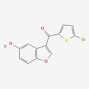molecular formula C13H7BrO3S B8005229 3-(5-Bromo-2-thienylcarbonyl)-5-hydroxybenzofuran 
