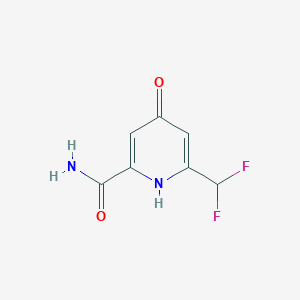 molecular formula C7H6F2N2O2 B8005256 6-(Difluoromethyl)-4-hydroxypyridine-2-carboxamide 