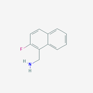 molecular formula C11H10FN B8005257 1-(Aminomethyl)-2-fluoronaphthalene 