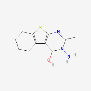 molecular formula C11H15N3OS B8005292 3-Amino-2-methyl-3,4,5,6,7,8-hexahydro[1]benzothieno[2,3-d]pyrimidin-4-ol 