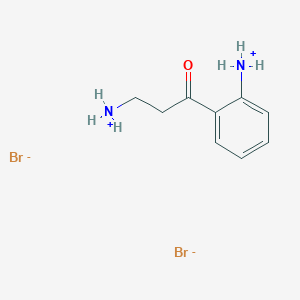 molecular formula C9H14Br2N2O B8005315 [3-(2-Azaniumylphenyl)-3-oxopropyl]azanium;dibromide 