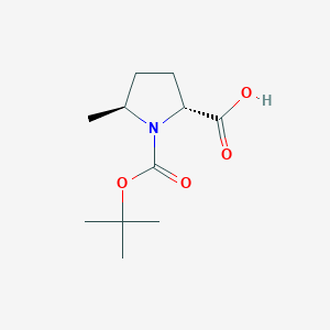 molecular formula C11H19NO4 B8005354 (2R,5S)-1-(tert-Butoxycarbonyl)-5-methylpyrrolidine-2-carboxylic acid 