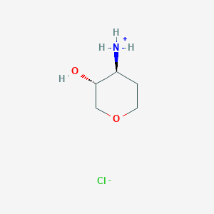 molecular formula C5H12ClNO2 B8005356 (3R,4S)-3-hydroxytetrahydro-2H-pyran-4-aminium chloride 