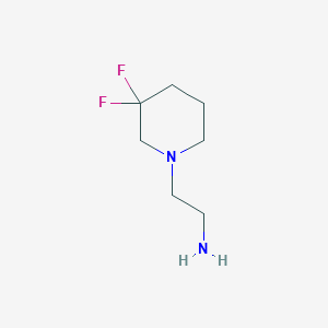 molecular formula C7H14F2N2 B8005390 2-(3,3-Difluoro-piperidin-1-YL)-ethylamine 