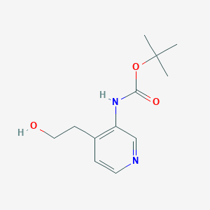 molecular formula C12H18N2O3 B8005398 tert-Butyl 4-(2-hydroxyethyl)pyridin-3-ylcarbamate 