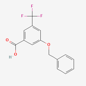 molecular formula C15H11F3O3 B8005401 3-(Benzyloxy)-5-(trifluoromethyl)benzoic acid 