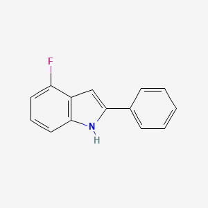 molecular formula C14H10FN B8005432 4-fluoro-2-phenyl-1H-indole 