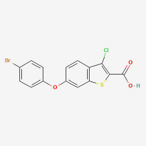 molecular formula C15H8BrClO3S B8005463 6-(4-Bromophenoxy)-3-chlorobenzo[b]thiophene-2-carboxylic acid 