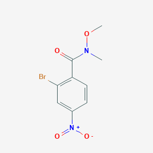 molecular formula C9H9BrN2O4 B8005470 2-Bromo-N-methoxy-N-methyl-4-nitrobenzamide 