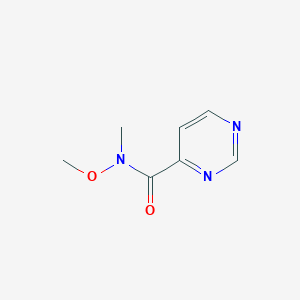 molecular formula C7H9N3O2 B8005478 N-Methoxy-N-methylpyrimidine-4-carboxamide 