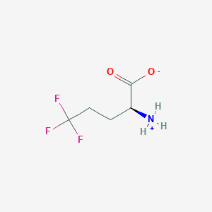 molecular formula C5H8F3NO2 B8005506 (2S)-2-azaniumyl-5,5,5-trifluoropentanoate 