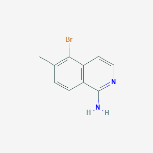 molecular formula C10H9BrN2 B8005554 5-Bromo-6-methylisoquinolin-1-amine 