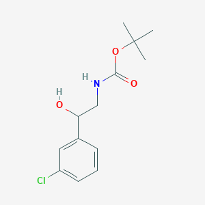 molecular formula C13H18ClNO3 B8005558 Tert-butyl 2-(3-chlorophenyl)-2-hydroxyethylcarbamate 