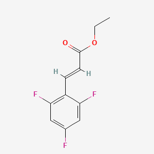 molecular formula C11H9F3O2 B8005573 (E)-Ethyl 3-(2,4,6-trifluorophenyl)acrylate 
