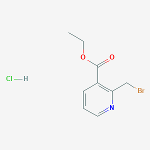 molecular formula C9H11BrClNO2 B8005682 Ethyl 2-(bromomethyl)nicotinate hydrochloride CAS No. 90561-86-7