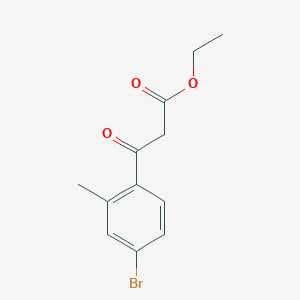 molecular formula C12H13BrO3 B8005688 Ethyl 3-(4-bromo-2-methylphenyl)-3-oxopropanoate 