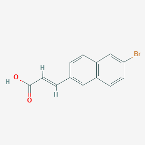 molecular formula C13H9BrO2 B8005707 (E)-3-(2-Bromonaphthalen-6-YL)acrylic acid 