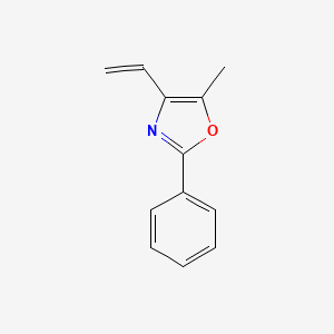 molecular formula C12H11NO B8005717 5-Methyl-2-phenyl-4-vinyloxazole 