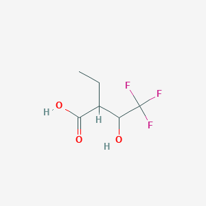 molecular formula C6H9F3O3 B8005723 2-Ethyl-4,4,4-trifluoro-3-hydroxybutanoic acid CAS No. 1260903-04-5