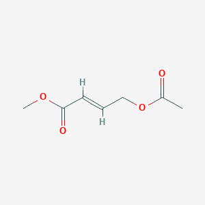 molecular formula C7H10O4 B8005756 4-Acetoxycrotonic acid methyl ester 