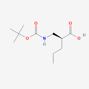 molecular formula C11H21NO4 B8005793 (S)-2-(((tert-Butoxycarbonyl)amino)methyl)pentanoic acid 