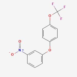 molecular formula C13H8F3NO4 B8005859 1-Nitro-3-(4-(trifluoromethoxy)phenoxy)benzene 