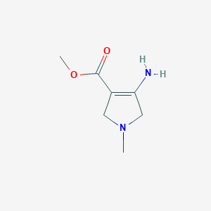 molecular formula C7H12N2O2 B8005888 methyl 4-amino-1-methyl-2,5-dihydro-1H-pyrrole-3-carboxylate 