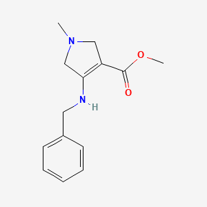 molecular formula C14H18N2O2 B8005894 methyl 4-(benzylamino)-1-methyl-2,5-dihydro-1H-pyrrole-3-carboxylate 